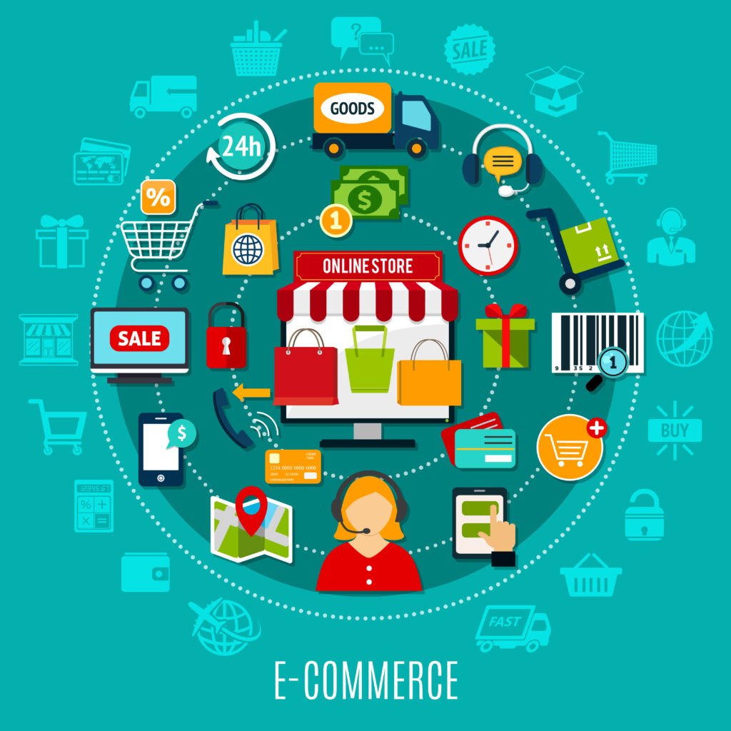 E-commerce Flat Concept